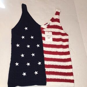 NWT Staccato All American Tank Top Patriotic Sweater Tank | Size M
